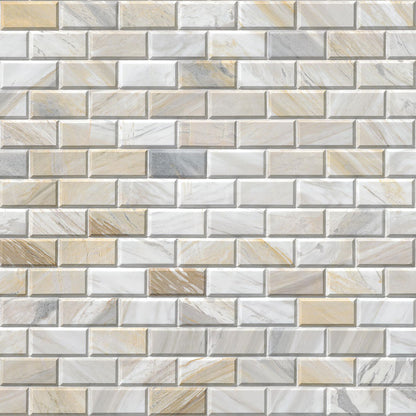 Athena Gold Beveled Tile 2x4