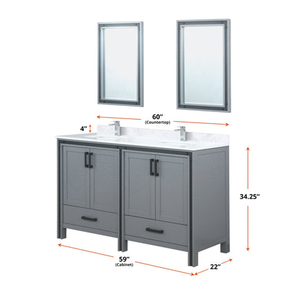 Ziva 60" x 22" Double Bath Vanity