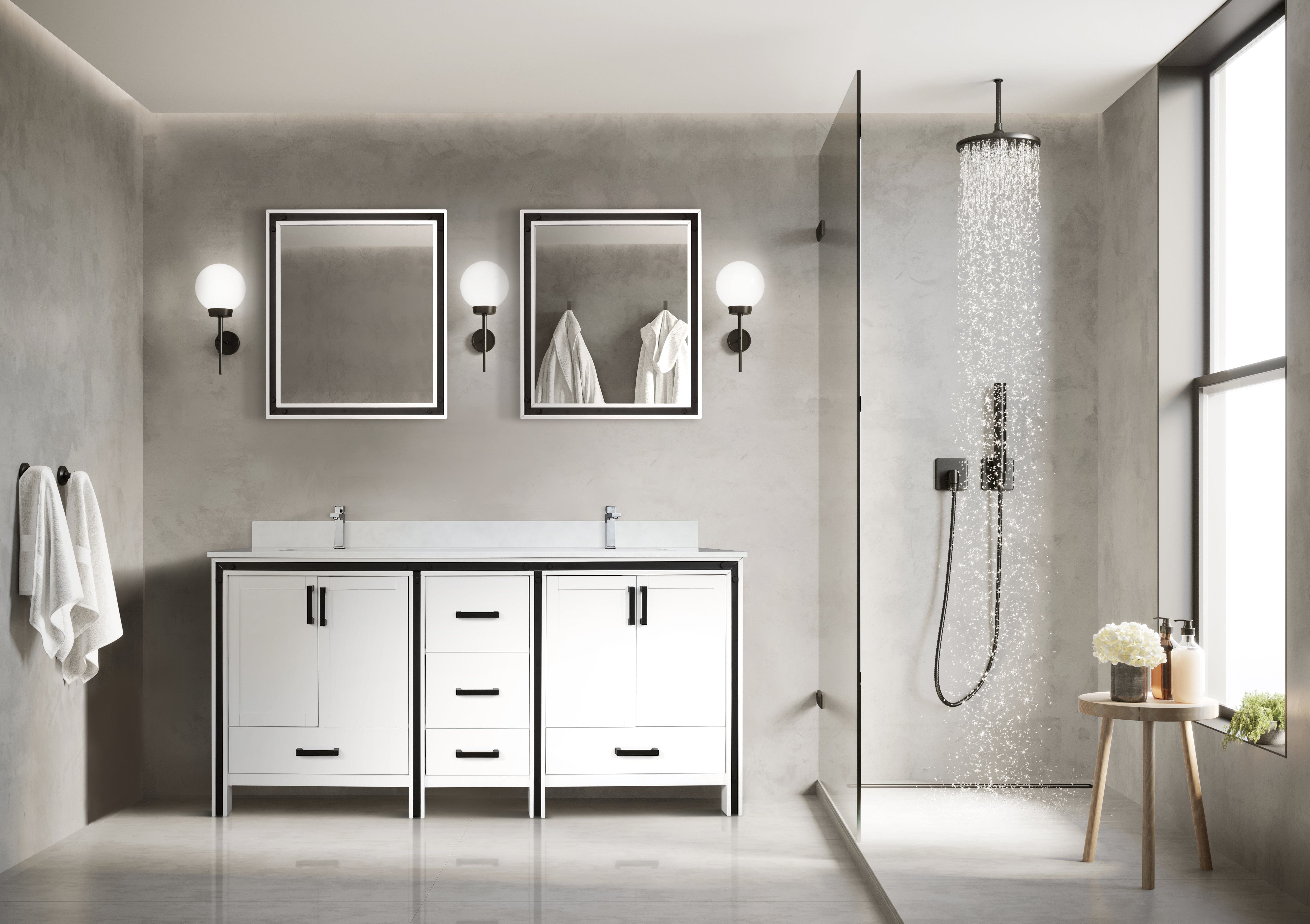 Ziva 80" x 22" Double Bath Vanity