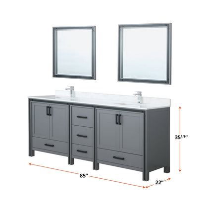 Ziva 84" x 22" Double Bath Vanity