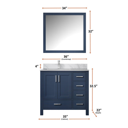 Jacques 36" x 22" Left Offset Bath Vanity