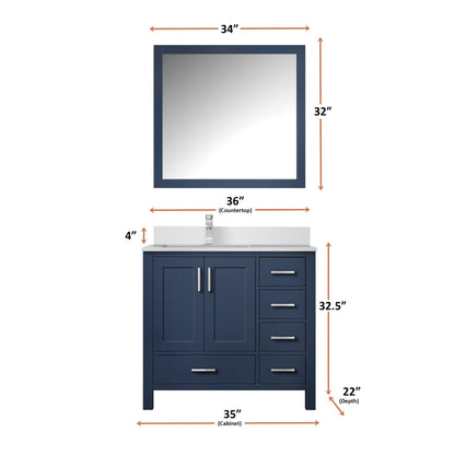 Jacques 36" x 22" Left Offset Bath Vanity