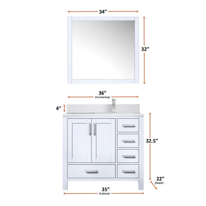 Jacques 36" x 22" Right Offset Bath Vanity