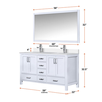 Jacques 60" x 22" Double Bath Vanity