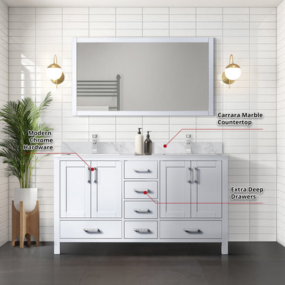 Jacques 60" x 22" Double Bath Vanity
