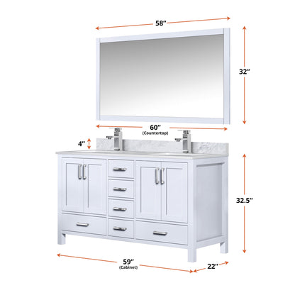 Jacques 60" x 22" Double Bath Vanity