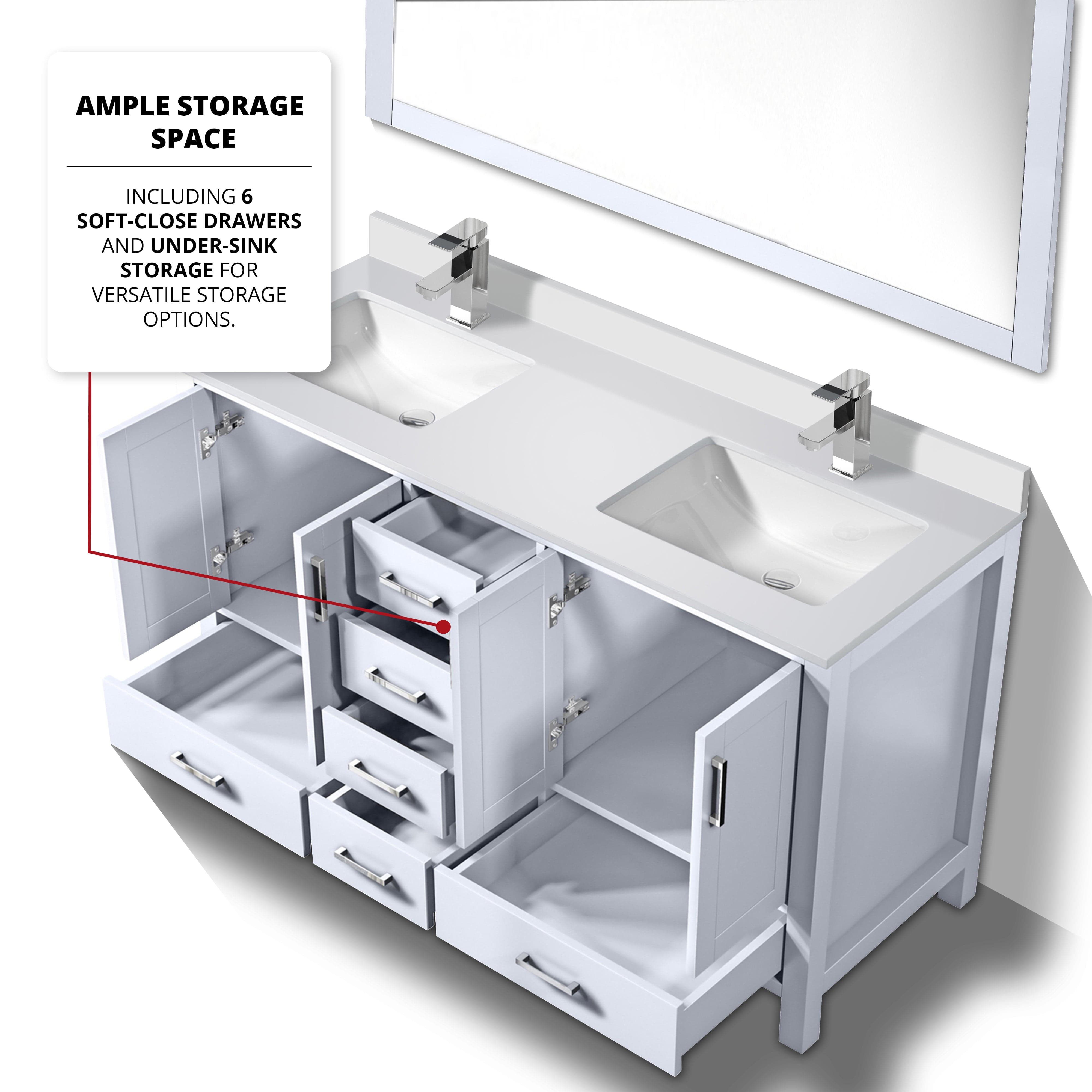 Jacques 60" x 22" Double Bath Vanity