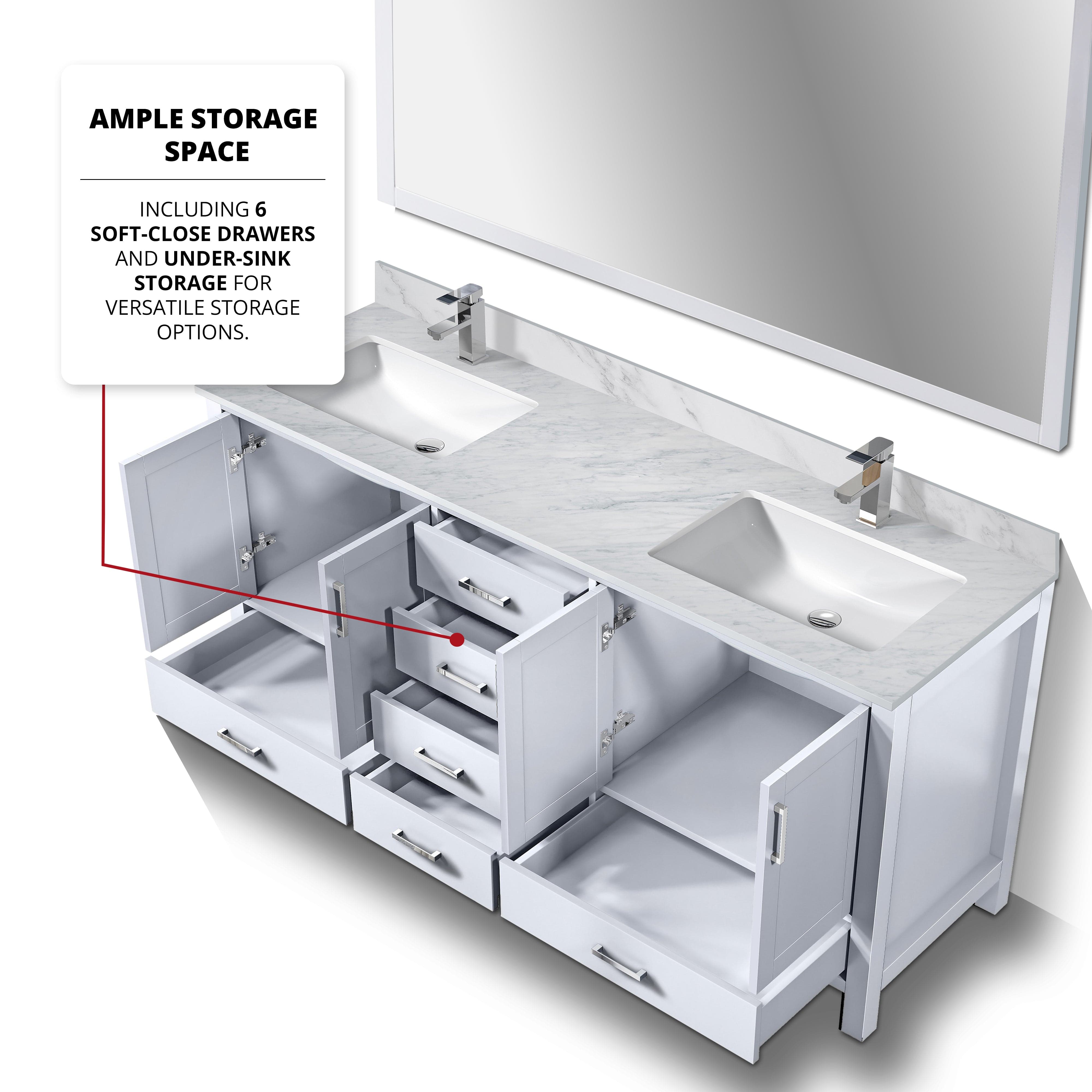Jacques 72" x 22" Double Bath Vanity