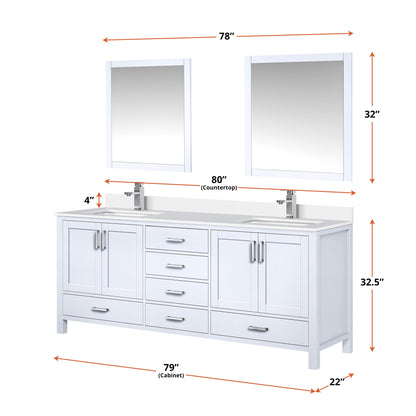 Jacques 80" x 22" Double Bath Vanity