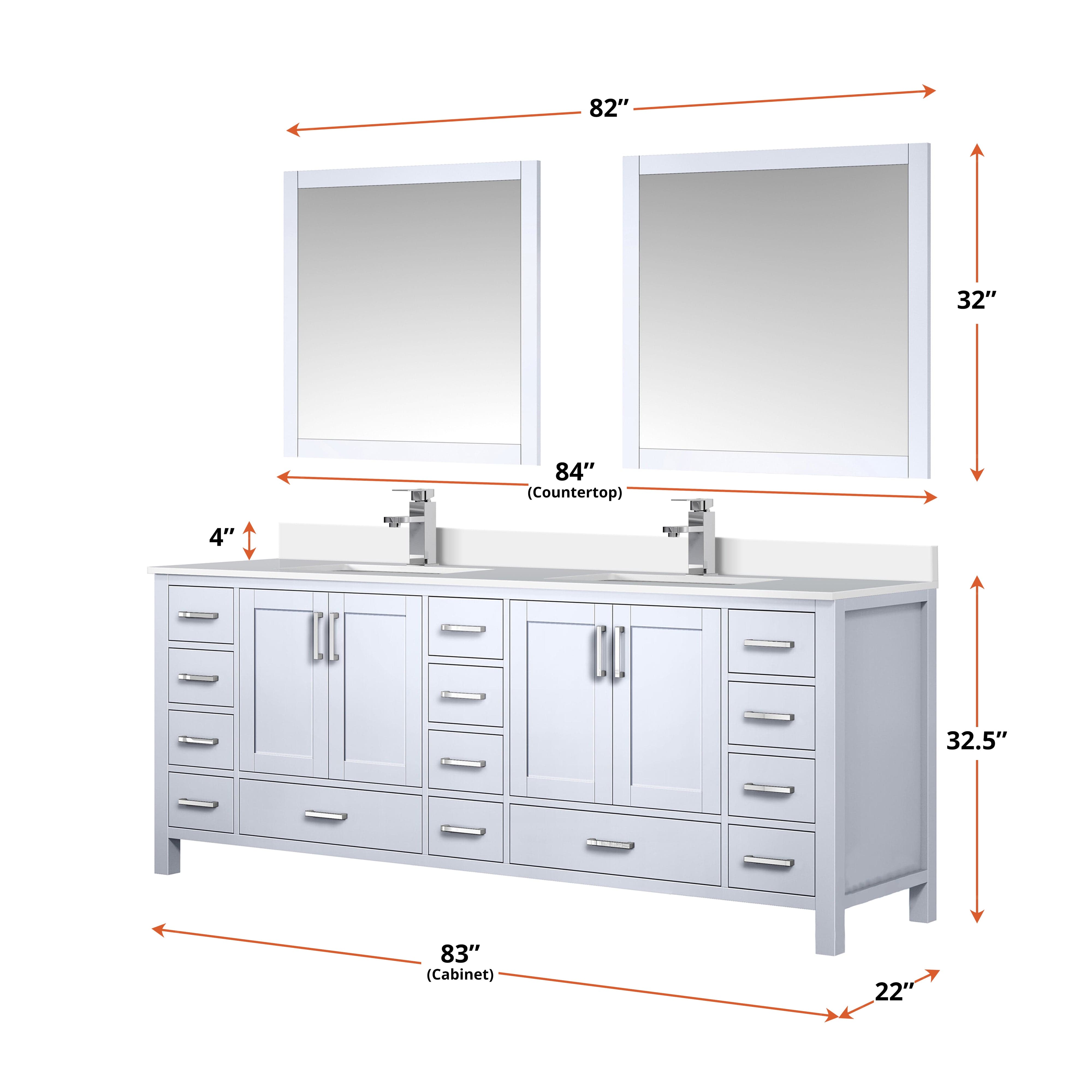 Jacques 84" x 22" Double Bath Vanity