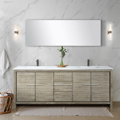 Lafarre 80" Rustic Acacia Double Bathroom Vanity