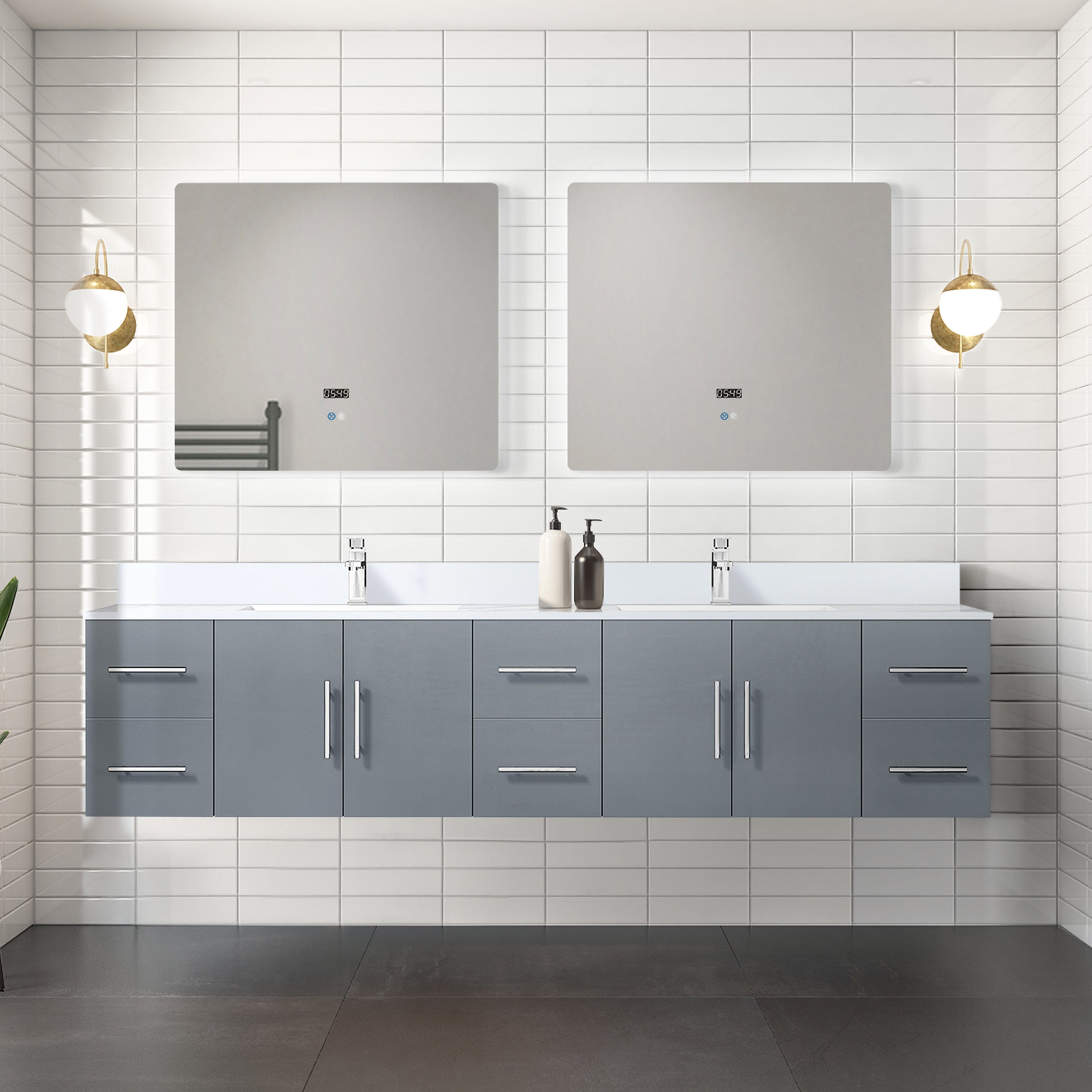 Geneva  84" x 22" Double Bath Vanity