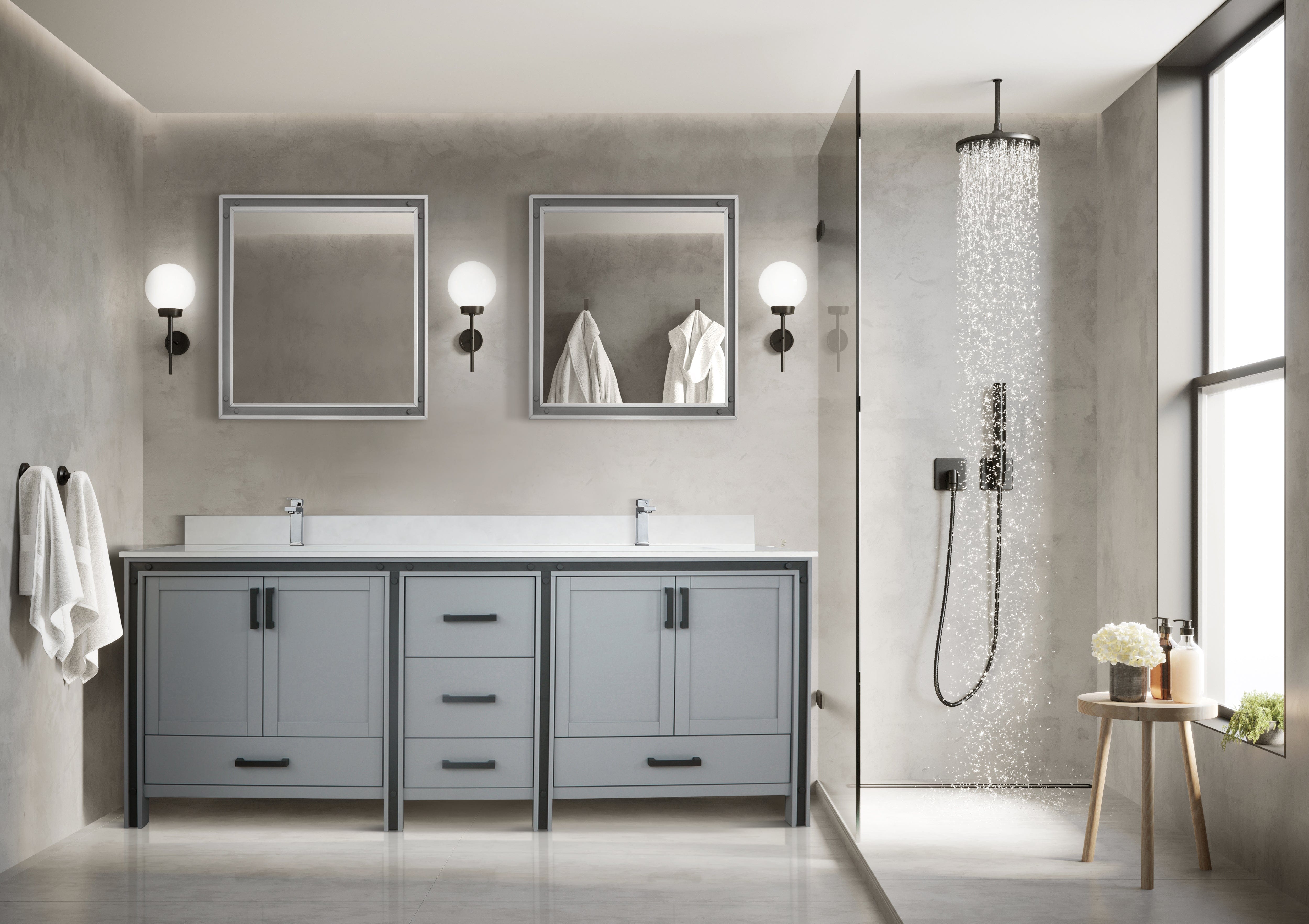 Ziva 84" x 22" Double Bath Vanity