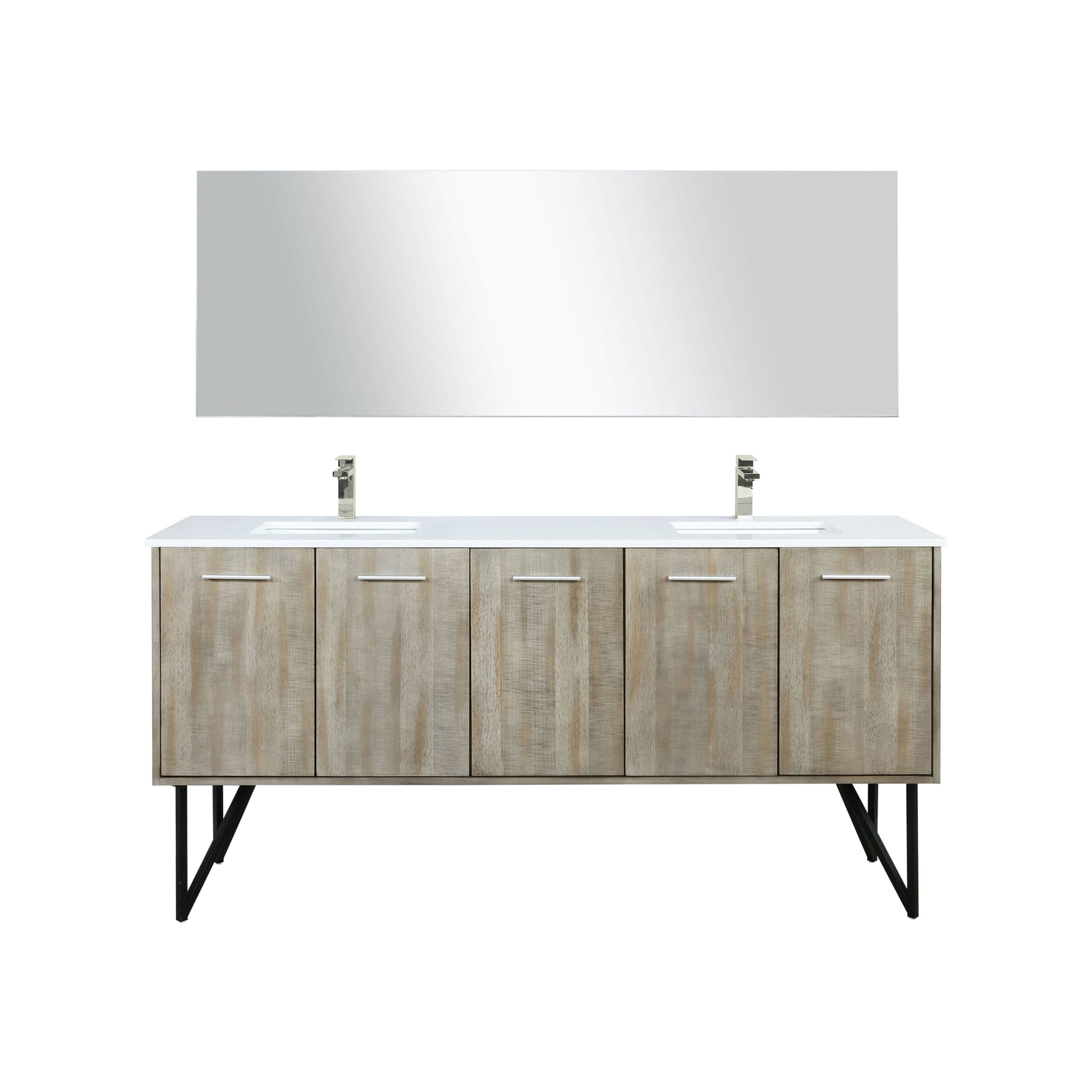 Lancy  72" x 20" Rustic Acacia Double Bath Vanity