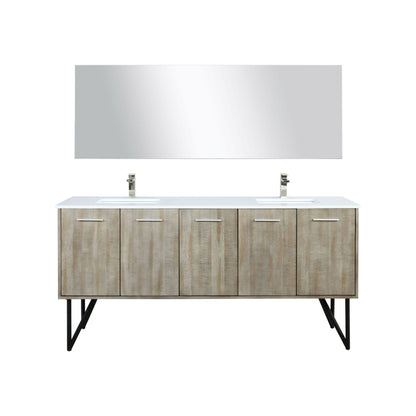 Lancy  72" x 20" Rustic Acacia Double Bath Vanity