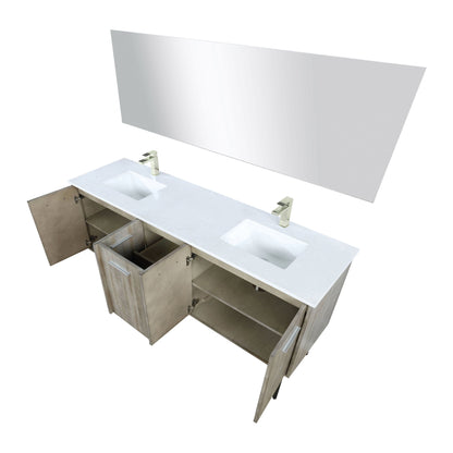 Lancy  72" x 20" Rustic Acacia Double Bath Vanity