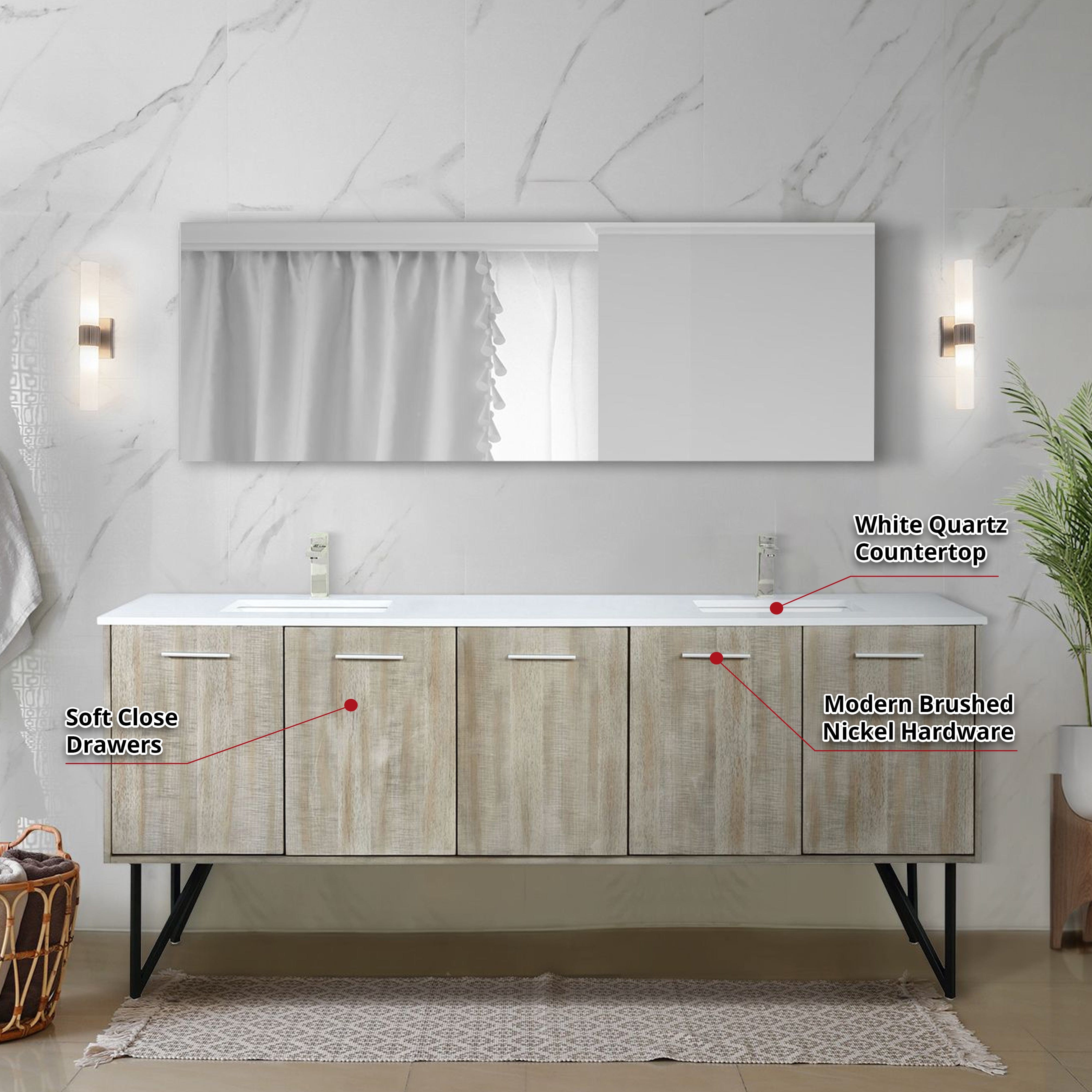 Lancy  80" Double Bathroom Vanity