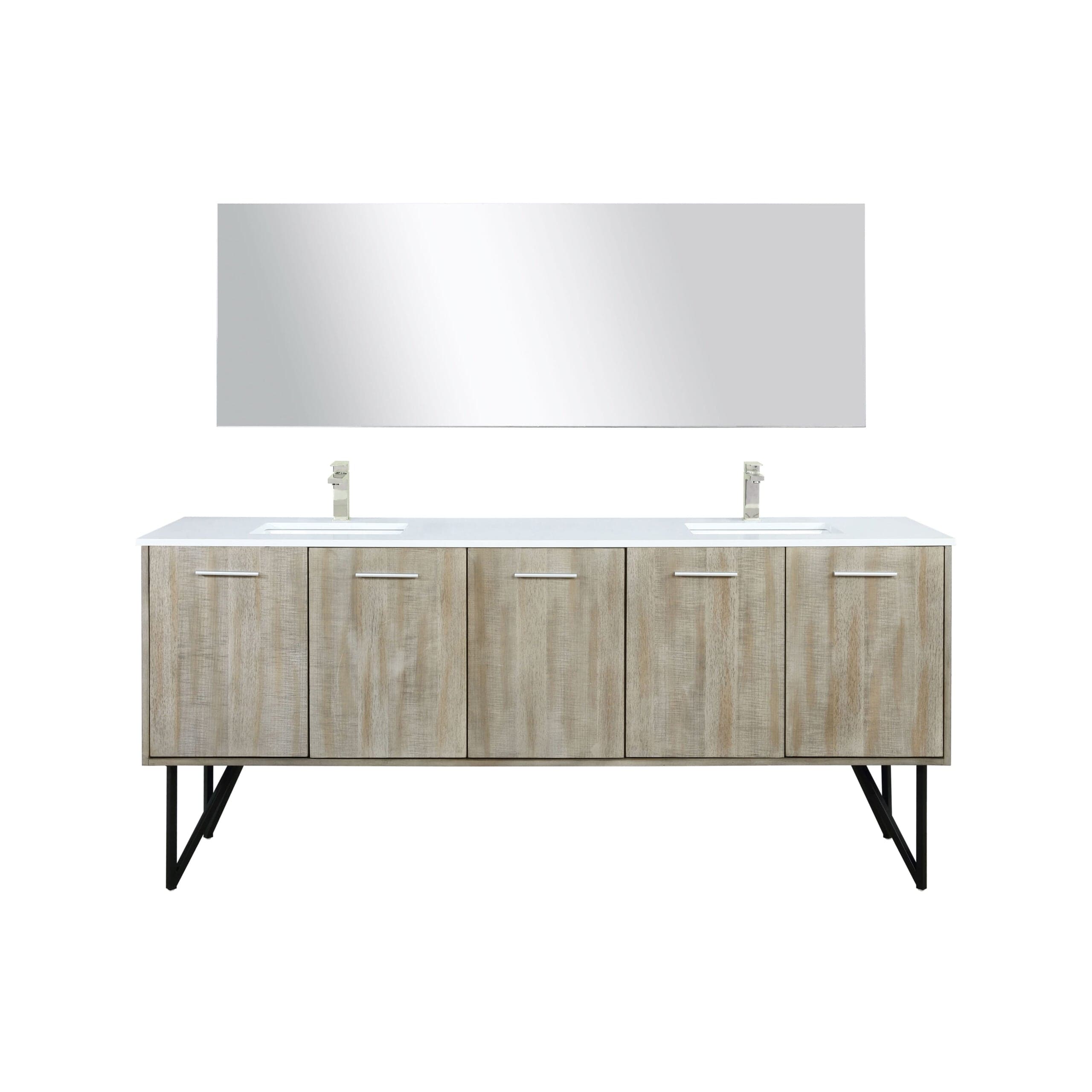 Lancy  80" x 20" Rustic Acacia Double Bath Vanity