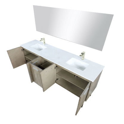 Lancy  80" x 20" Rustic Acacia Double Bath Vanity