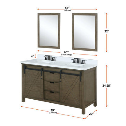 Marsyas 60" x 22" Double Bath Vanity