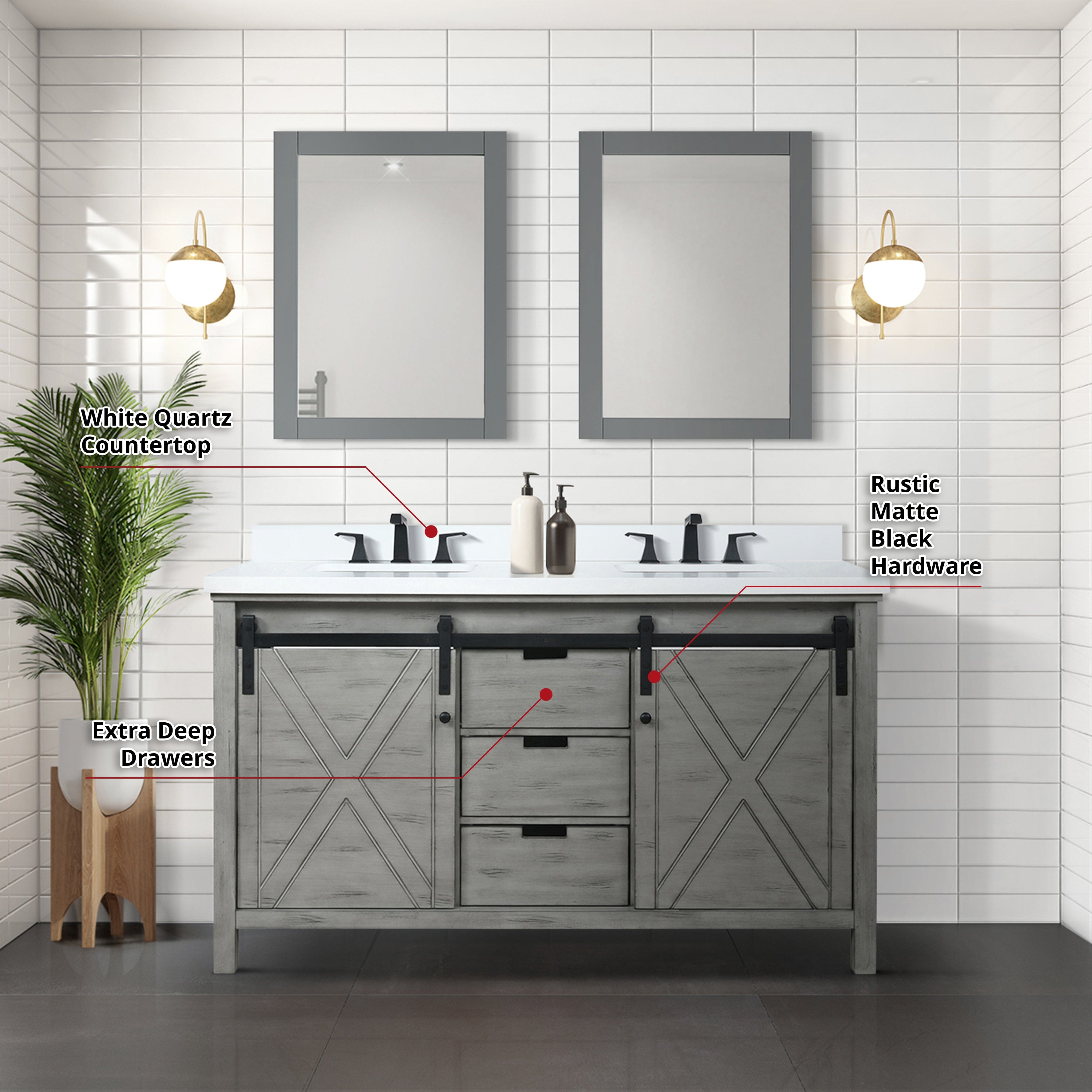 Marsyas 60" x 22" Double Bath Vanity