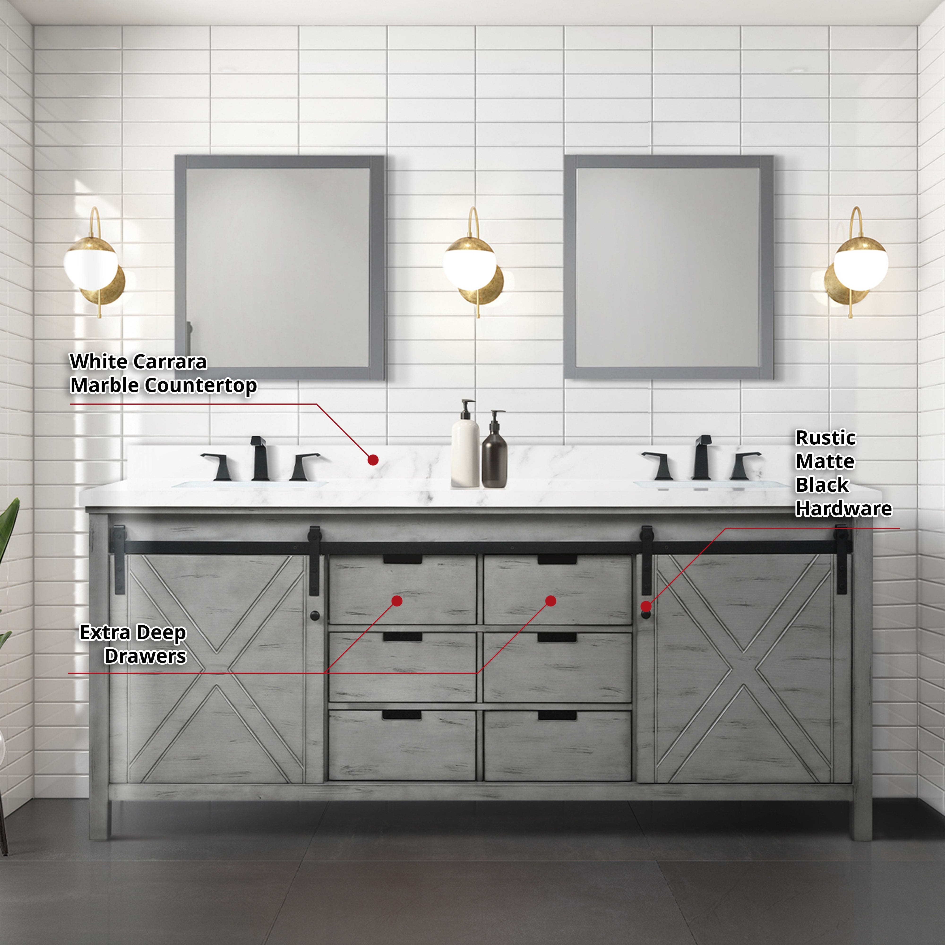 Marsyas 80" x 22" Double Bath Vanity