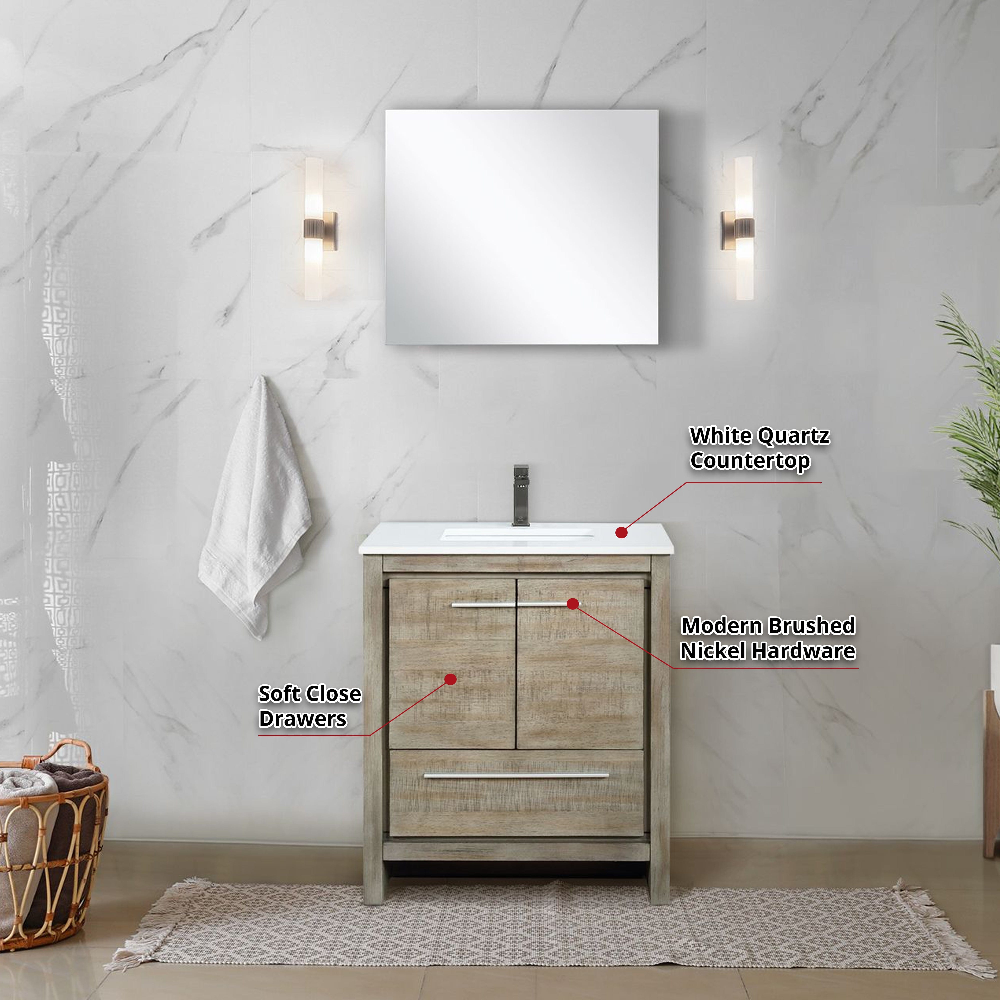 Lafarre 30" Rustic Acacia Bathroom Vanity