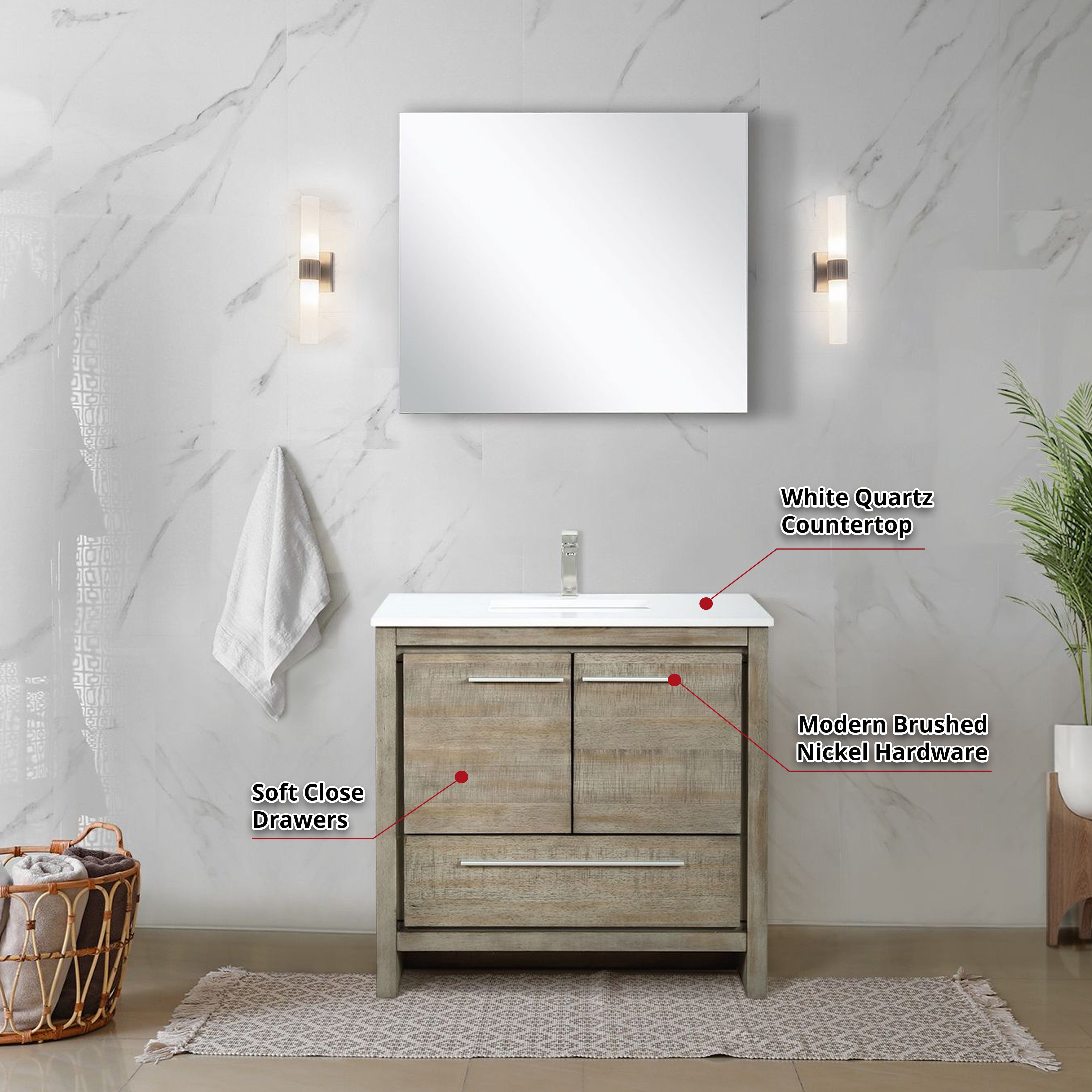 Lafarre 36" Rustic Acacia Bathroom Vanity