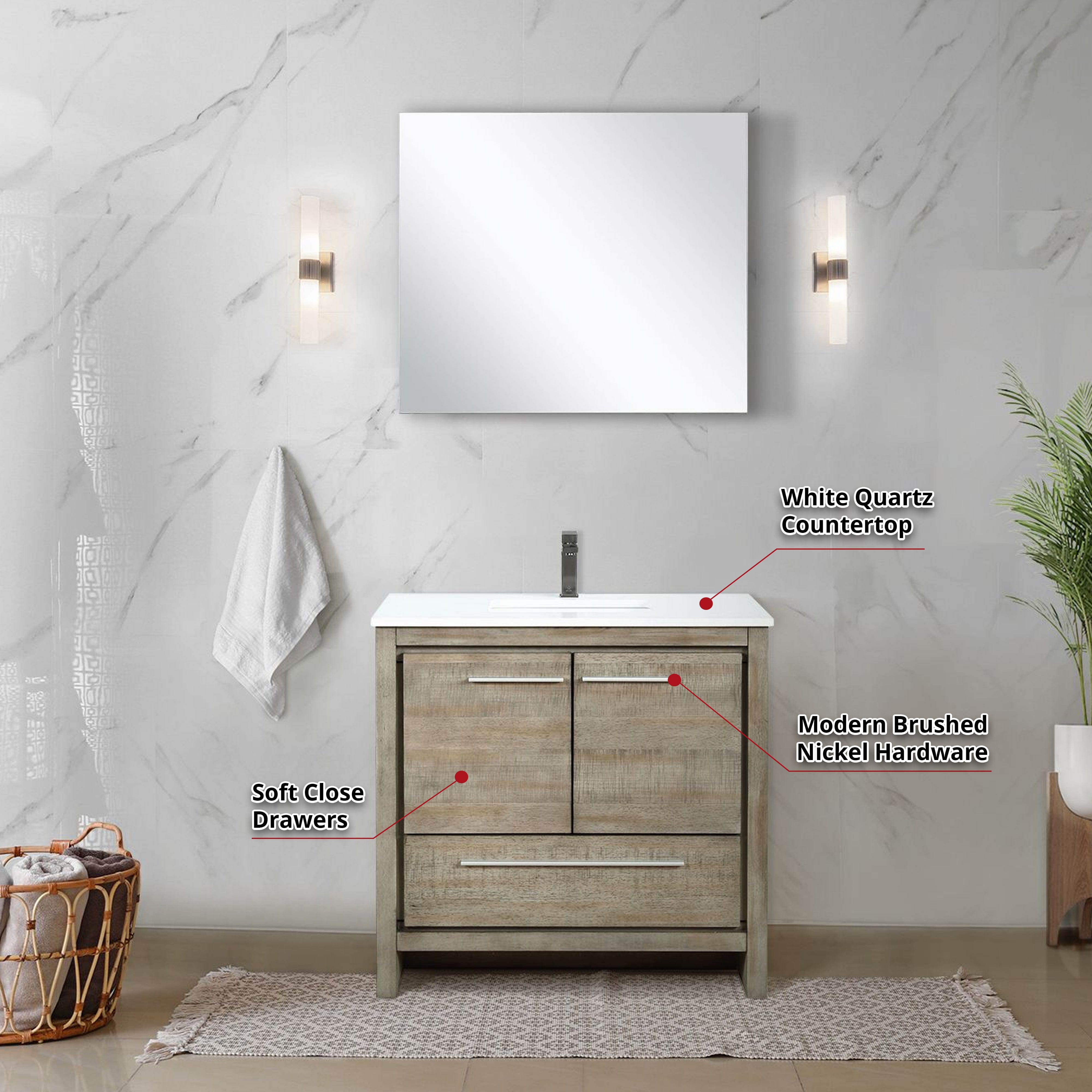 Lafarre 36" Rustic Acacia Bathroom Vanity