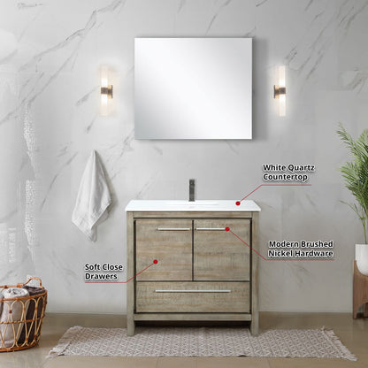 Lafarre 36" Rustic Acacia Bathroom Vanity