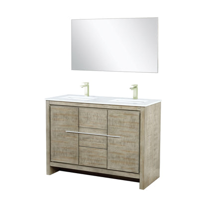 Lafarre 48" Rustic Acacia Double Bathroom Vanity