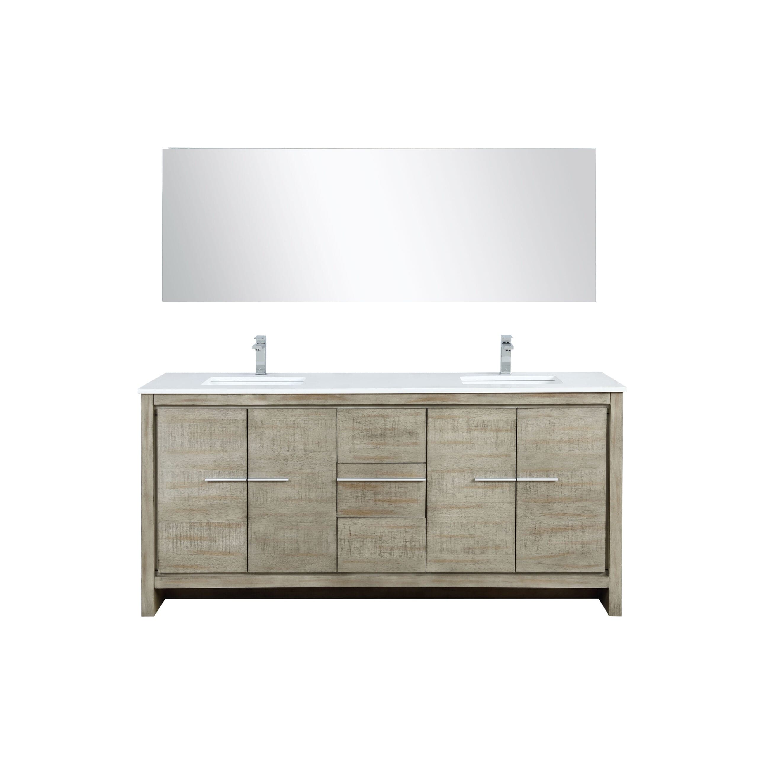 Lafarre 72" Rustic Acacia Double Bathroom Vanity
