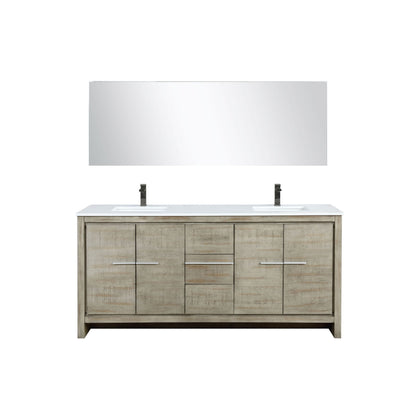 Lafarre 72" Rustic Acacia Double Bathroom Vanity