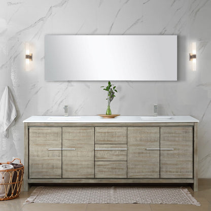 Lafarre 80" Rustic Acacia Double Bathroom Vanity