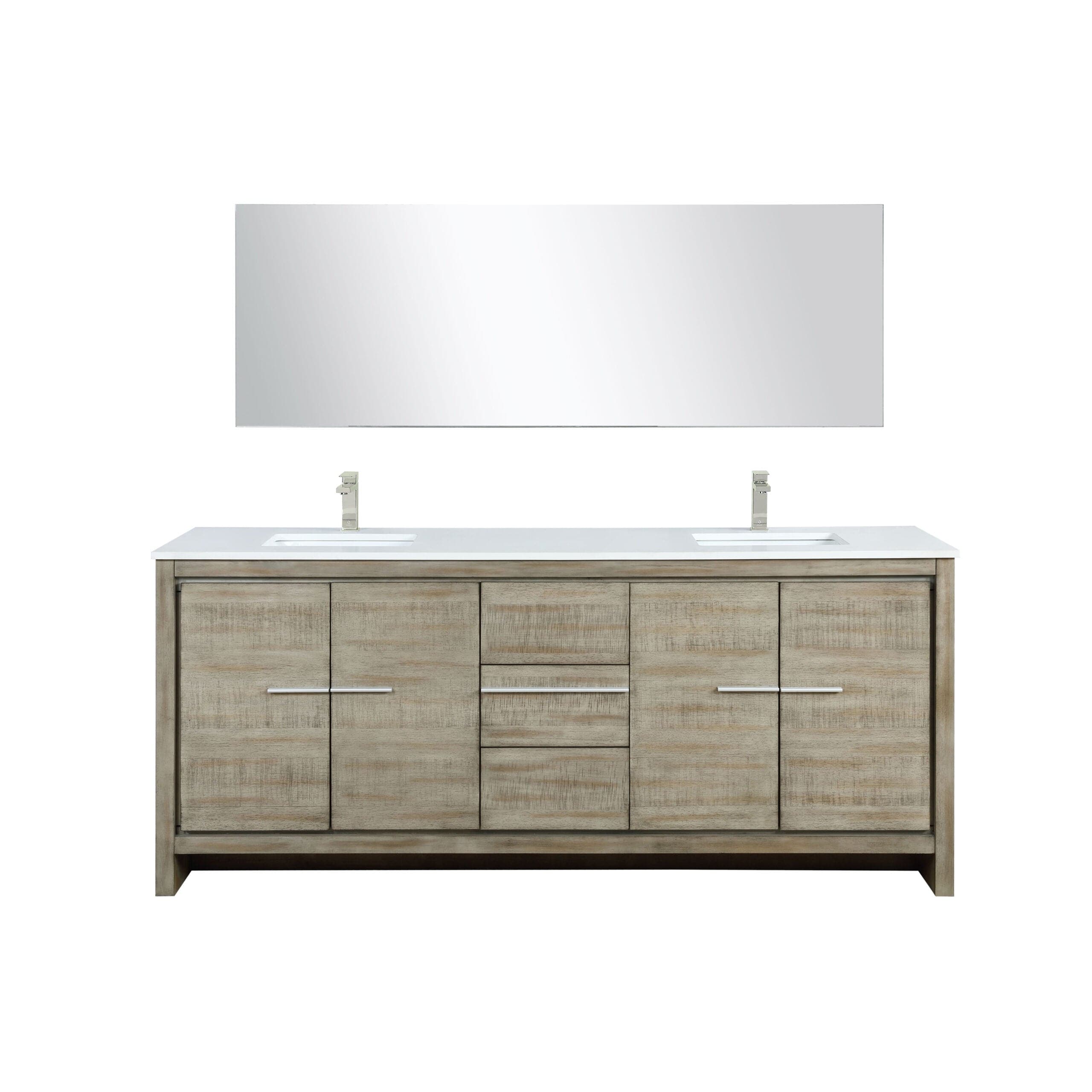 Lafarre 80" Rustic Acacia Double Bathroom Vanity