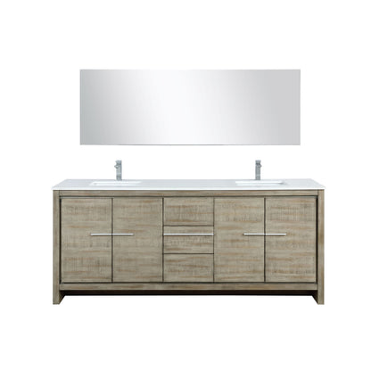 Lafarre 80" Rustic Acacia Double Bathroom Vanity