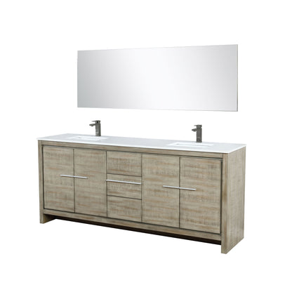 Lafarre 80" Rustic Acacia Double Bathroom Vanity
