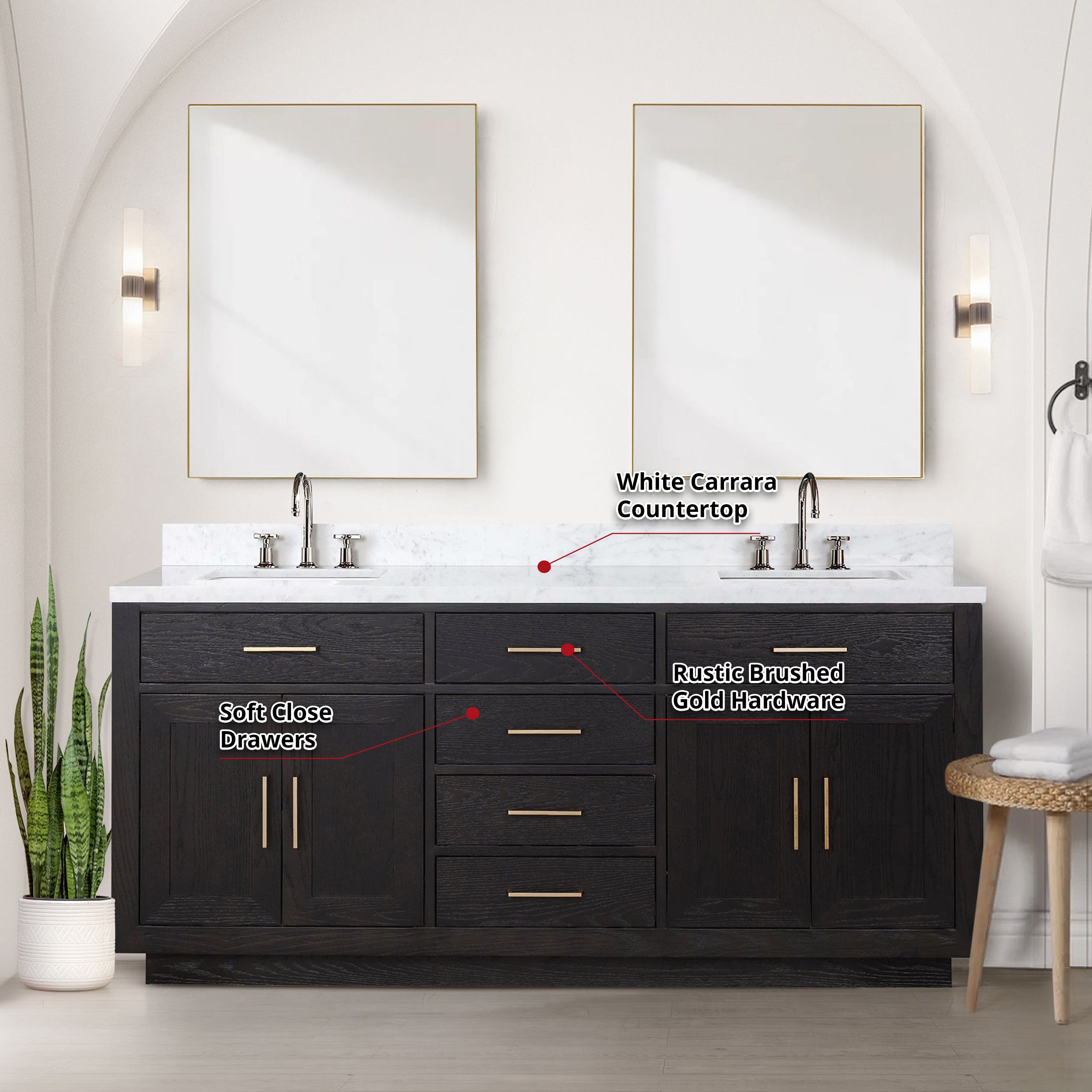 Abbey 72" x 22" Double Bath Vanity