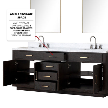 Abbey 84" x 22" Double Bath Vanity