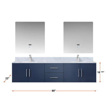 Geneva  80" x 22" Double Bath Vanity