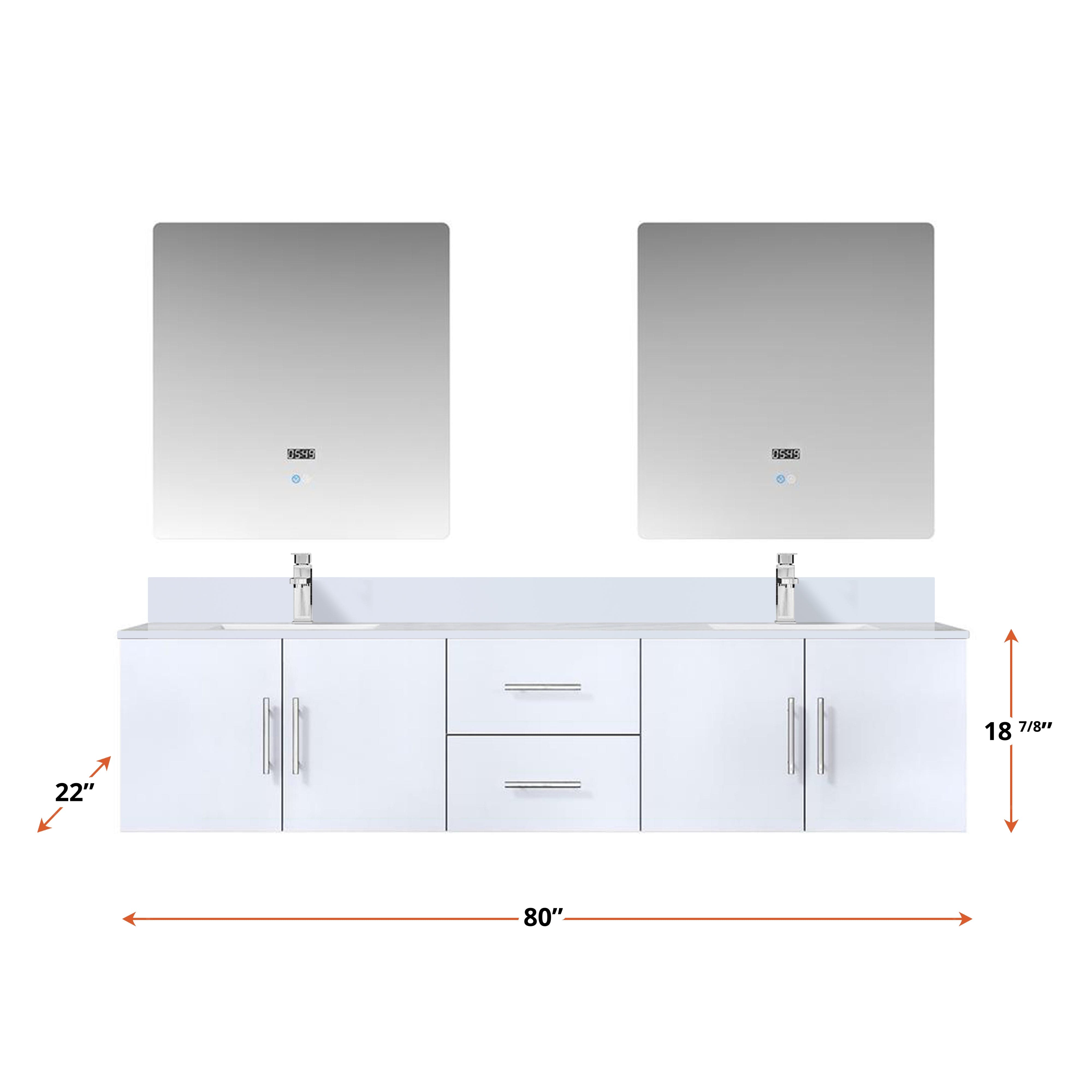 Geneva  80" x 22" Double Bath Vanity