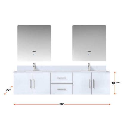 Geneva  80" x 22" Double Bath Vanity