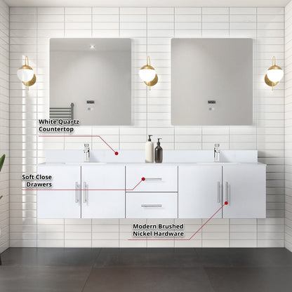 Geneva  80" x 22" Double Bath Vanity