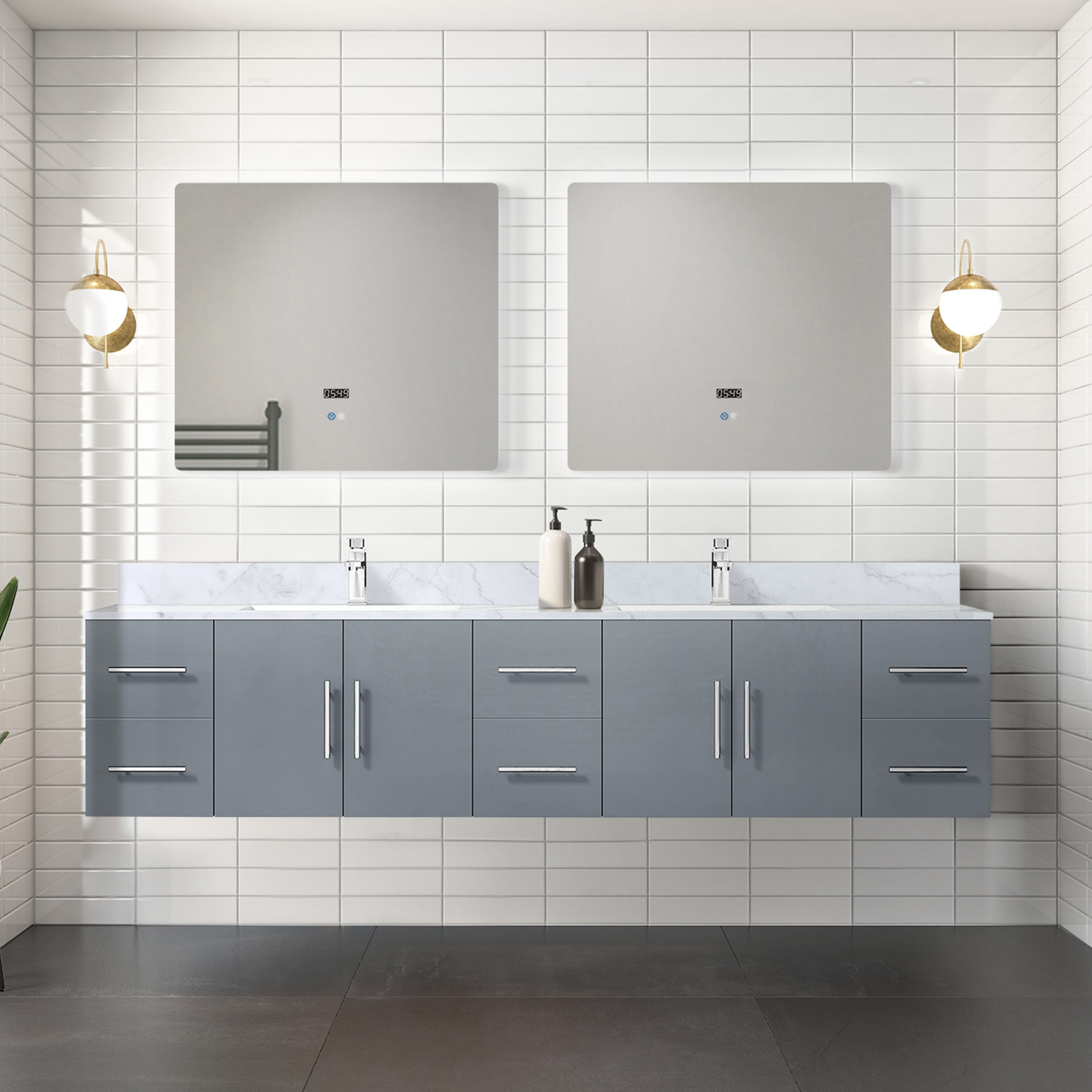 Geneva  84" x 22" Double Bath Vanity