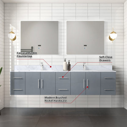 Geneva  84" x 22" Double Bath Vanity