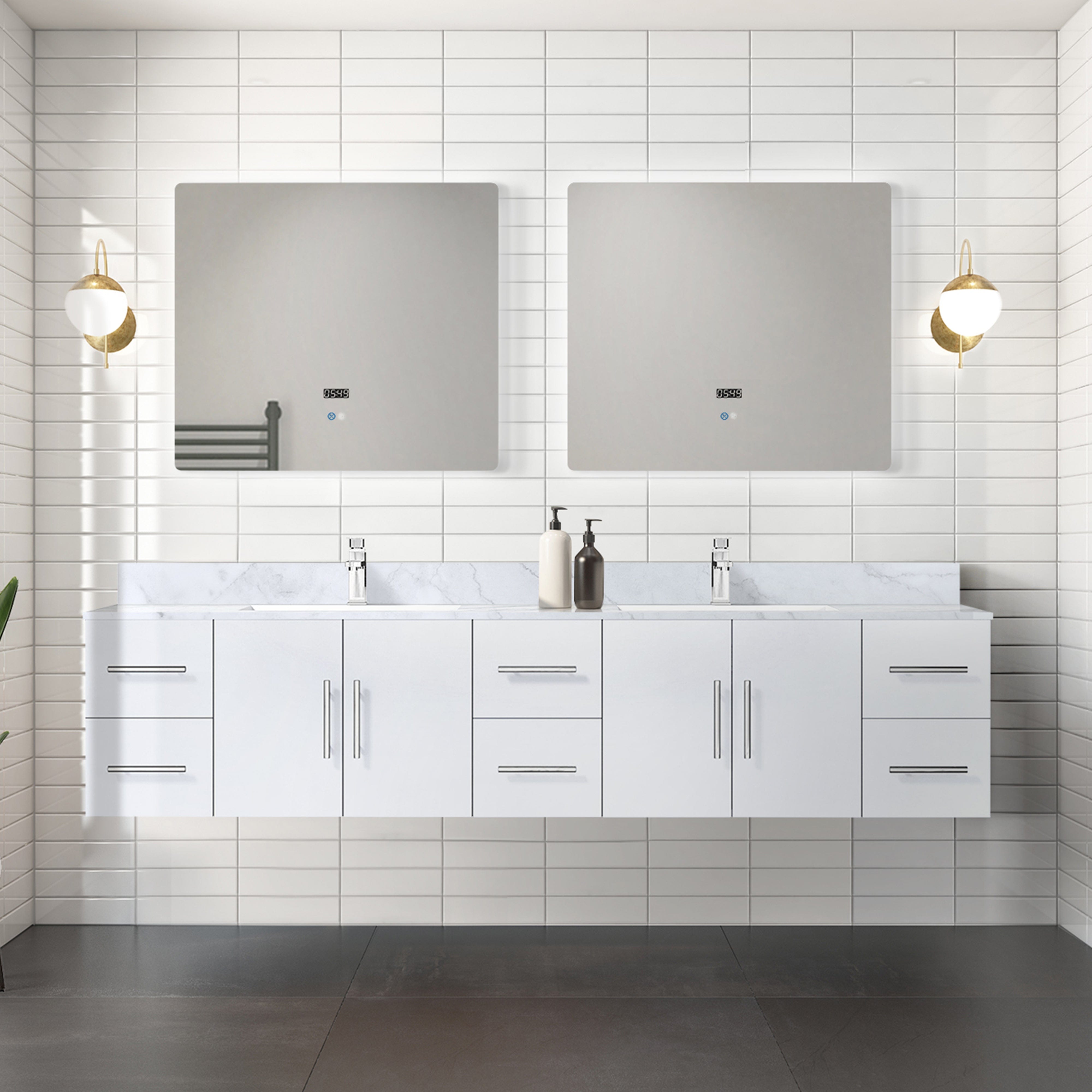 Geneva  84" x 22" Double Bath Vanity