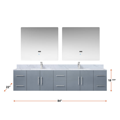 Geneva  84" x 22" Double Bath Vanity