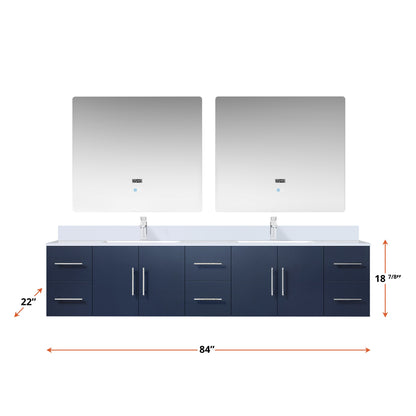 Geneva  84" x 22" Double Bath Vanity