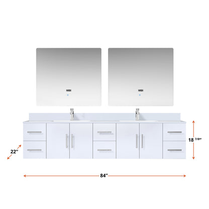 Geneva  84" x 22" Double Bath Vanity