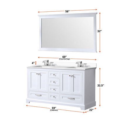 Dukes 60" x 22" Double Bath Vanity